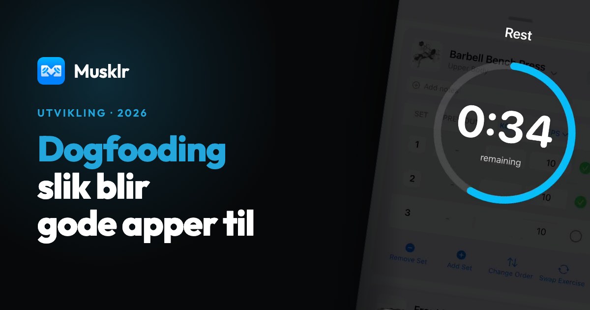 Hviletimeren i Musklr på en iPhone, appen forfatteren bruker på sine egne økter.